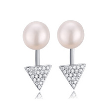 Boucles d&#39;oreilles en argent sterling 925 avec bijoux perles